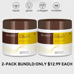 [2 PCS] BANKIT Collagen Deep Repair Hair Conditioner 500ml/16.9fl.oz with MONACO NUT OIL, Suitable for All Hair Types, Haircare Repair Shampoo