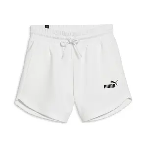 PUMA Womens Essentials 5 Inch High Waisted Shorts Casual Bottoms Casual - White
