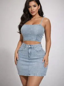Shimmer Me Mini Skirt Only
