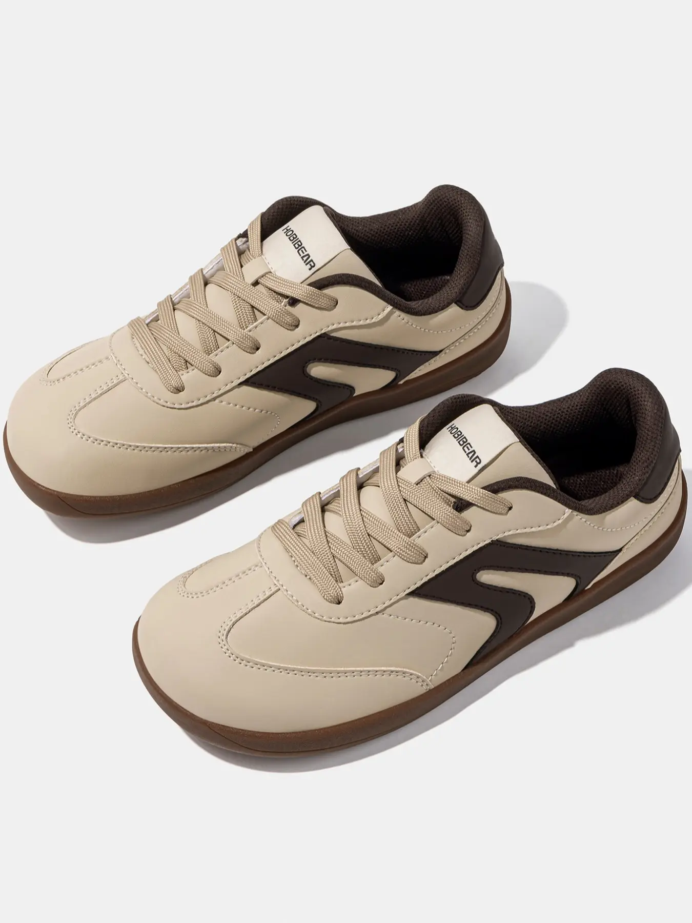 Hobibear Spring Autumn New PU Leather Casual Shoes, Casual Trainer Shoes, Casual Trainer Footwear, Sports Shoes, Walking Shoes, Sporty Style Narrow Fit, Lightweight Anti-Slip Rubber Sneakers for Men & Women
