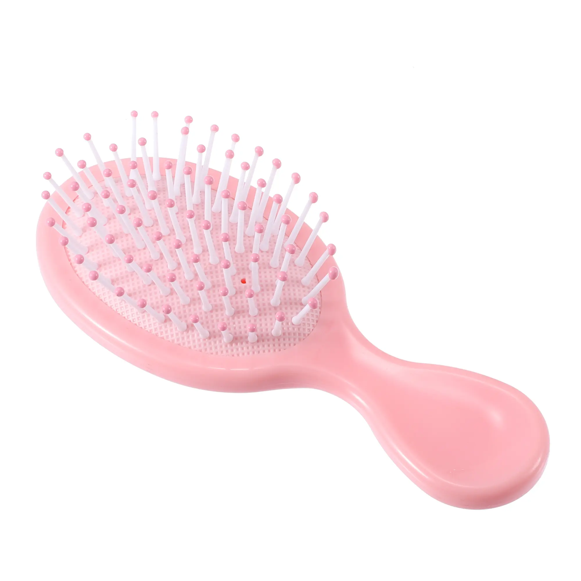 VOCOSTE 1pc Pocket Detangling Brush, Styling Comb, for Curly Straight Wavy Hair, Barber Brush Tools, for Men and Women's Pink