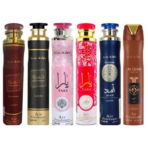 Lattafa Multi-Scent Unisex Fragrance Set - 6-Piece Air Freshener Bundle with Al Qiam Gold, Asad Zanzibar, Yara Candy, Khamrah Dukhan, Khamrah Scents, Vanilla, Woody Notes, Tropical Aroma (Bundle Unisex Fragrance)