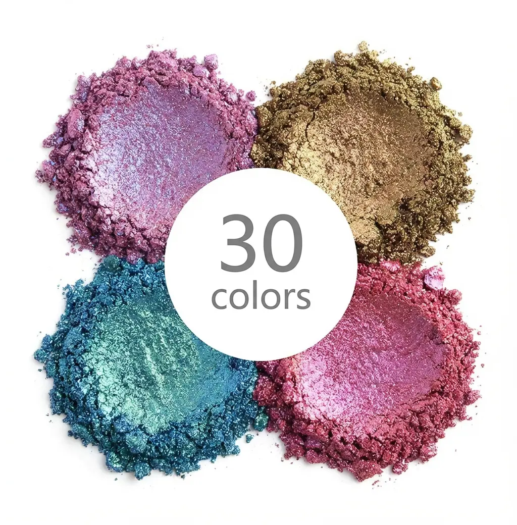 JANCHUN Chameleon Mica Powder - Shifting Mica for Epoxy Resin/Tumbler, Saturated Color Shifting Chrome Pigment Powders for Painting,Slime,Nails