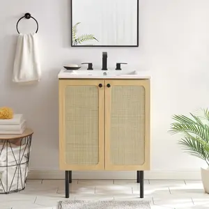 Chaucer 24" Bathroom Vanity Cabinet (Sink Basin Not Included) in Oak