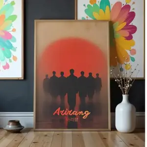 [UnFrame] Bangtan Inspired Tour Poster Arirang World Tour Art Print, Abstract Band Illustration Wall Art for K-Pop Fans