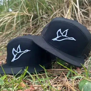 White Icon Black 7 Panel Hat | Combat Waterfowl White Icon Black 7 Panel Hat | Combat Waterfowl