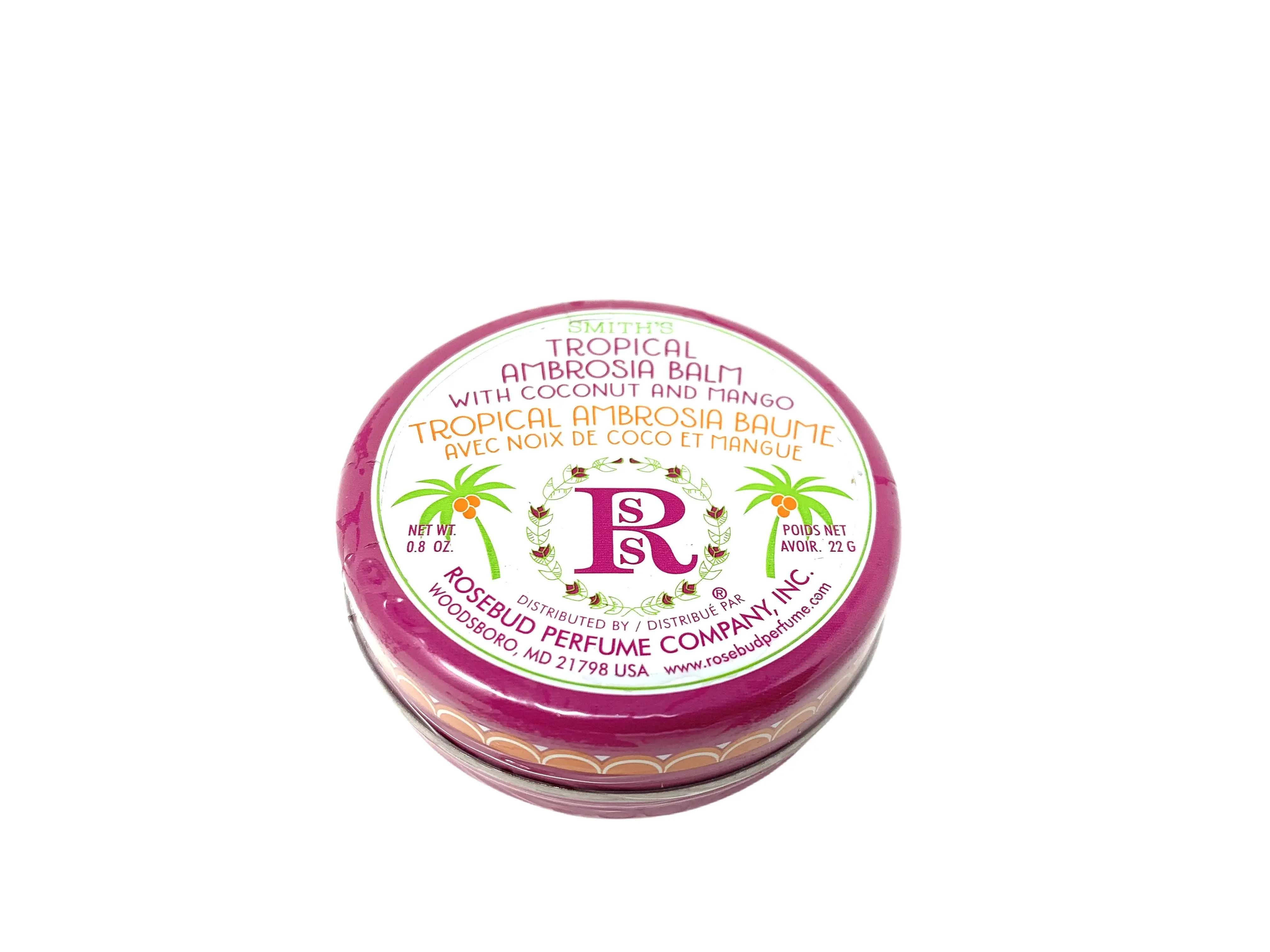 Rosebud Perfume Co. Tropical Ambrosia Balm - 0.8 oz Oil Base Soothing Conditioning Deep Moisturizing Lip Treatment & Body Care for Normal Skin with Cosmetic Scent Blend (Beauty & Personal Care, Healthy Lips Support), Conditioning Lip Treatments