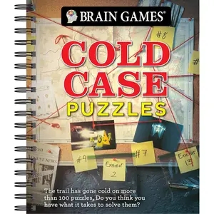 Brain Games Cold Case Puzzles Spiral-Bound Book - Cryptograms, Mazes, True Crime, Logic Activities - Published Dec 1, 2019
