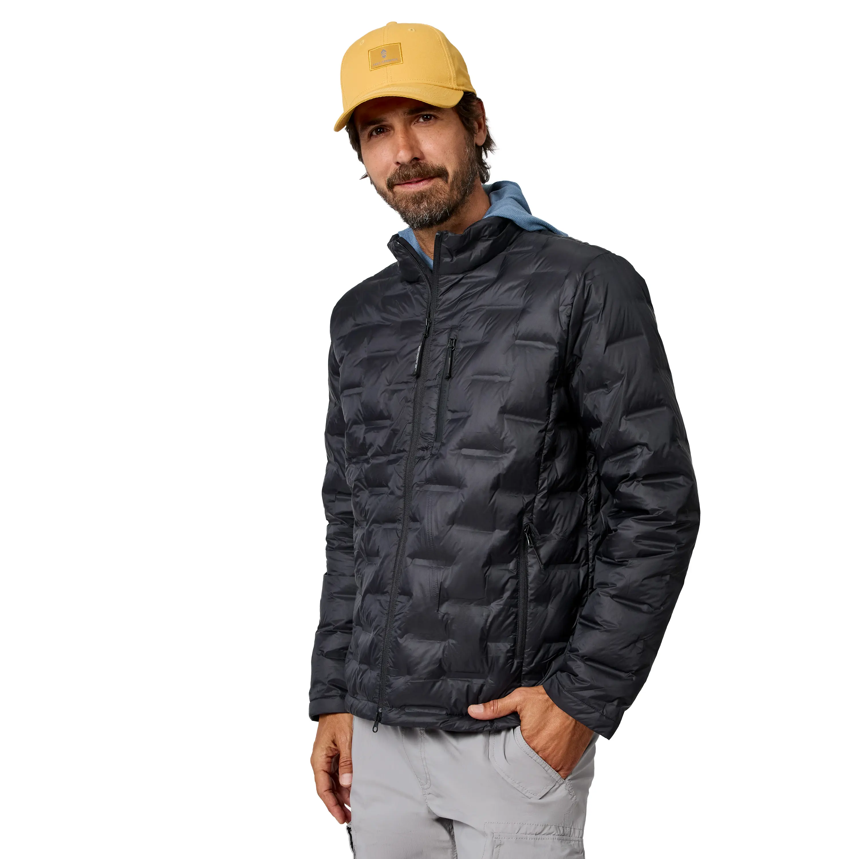 Free Country Men's Paramount Down Packable Puffer Jacket - Menswear, Thermal Insulation, Travel-Friendly, Lightweight Nylon Shell, Zipper Closure, Spandex Accents, Long Sleeve Design
