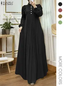 Elegant Women's Long Sleeve Robe, Traditional Muslim Clothing, Muslim Outfits, Polyester Fabric, Suitable for All Seasons, Ladies Fashion Dress, Muslim Women Gowns, Maxi, Classy Modest Dresses, Modest Islamic Clothing, Modest Style Dress
