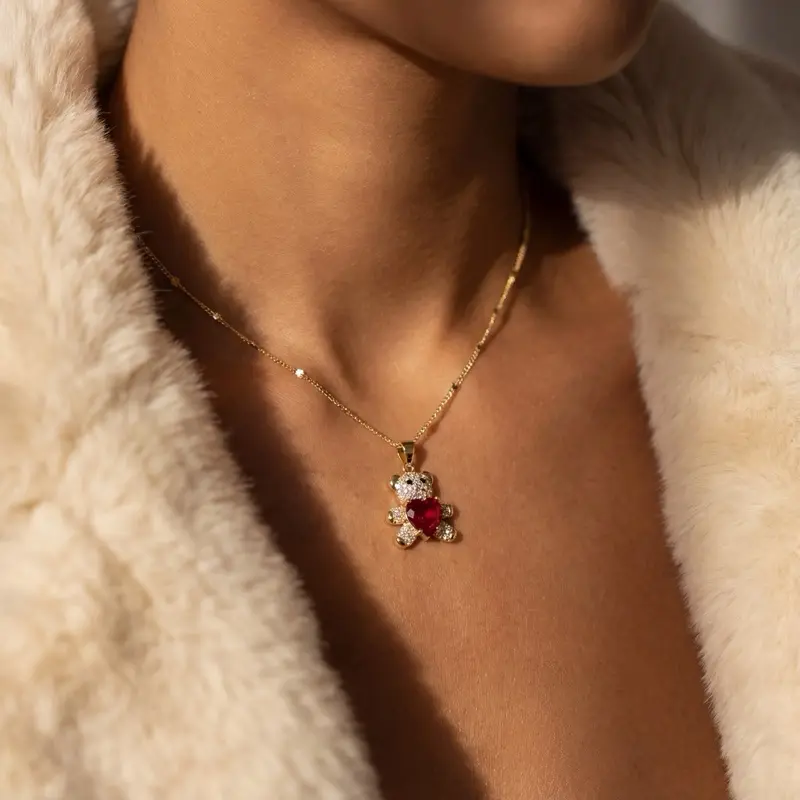 Teddy bear necklace