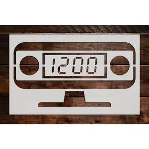 Digital Clock Stencil - Art and Wall Stencil