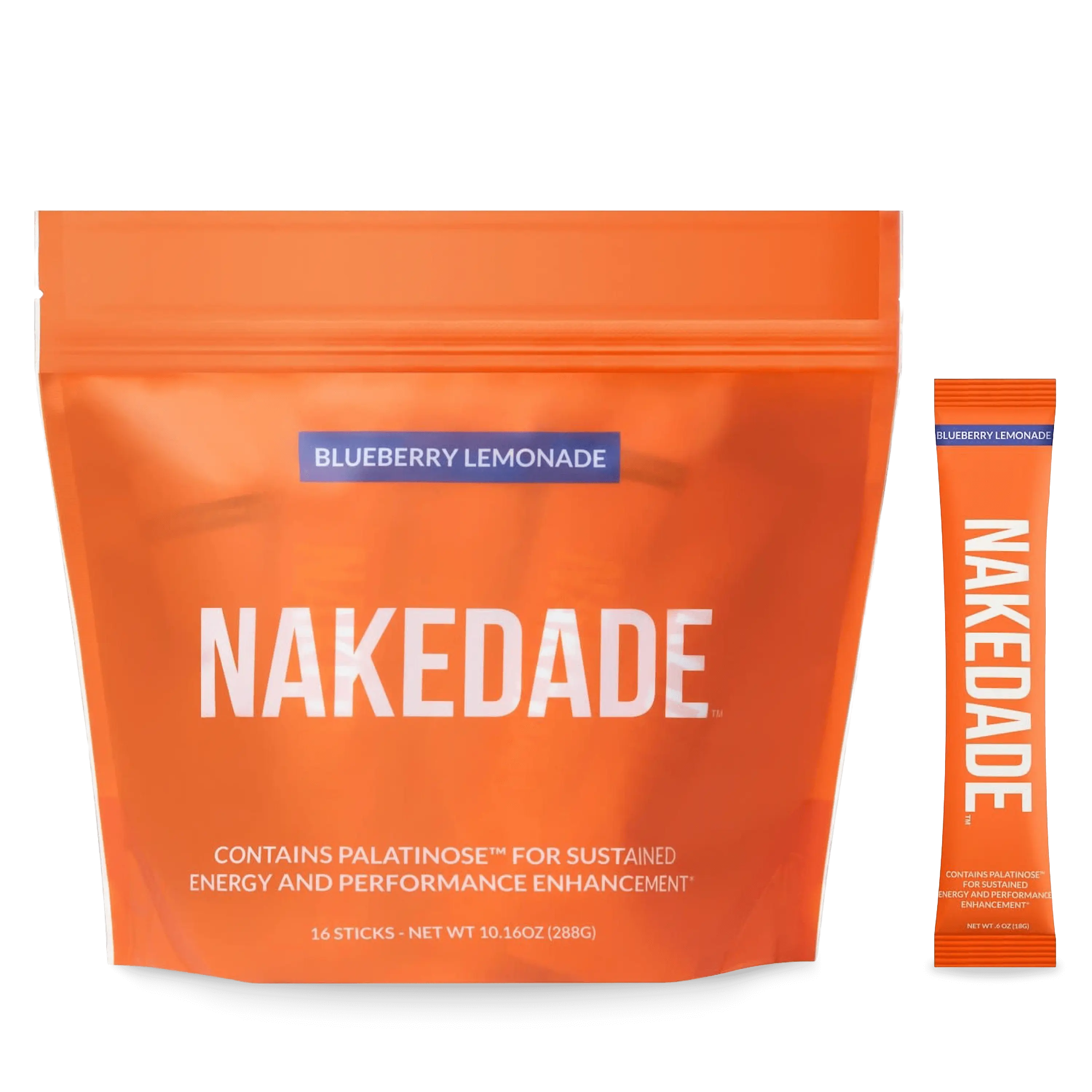 Nakedade Electrolytes Powder Packets - Blueberry Lemonade Flavor - 285mg of Potassium for Sustained Hydration & Vitamins