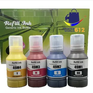 4 Pack T49M Sublimation Dye Ink Bottles Replacement for Epson SureColor F170 F570 - Waterproof & Anti-UV - 140ml Each