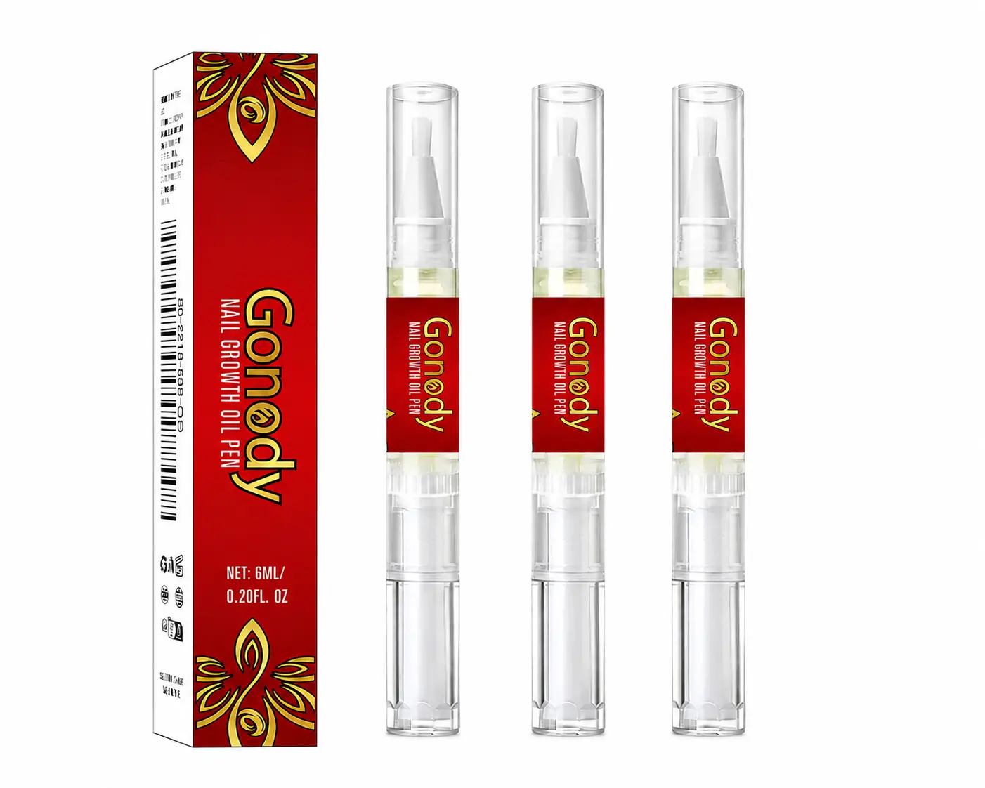 GONODY 6ml Nail Growth Oil – Clear Nail Growth Serum, Nail Strengthener & Repair Treatment for Healthy, Strong Nails