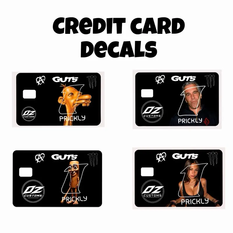 Custom Card Decal Cover 2pc