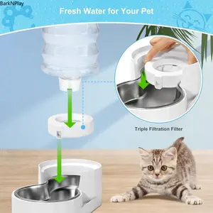 4/8-Pack Pet Water Fountain Replacement Filters - Universal Triple Action Activated Carbon Filter for Cat Dog Dispenser, Ion Exchange Resin Plaque & Odor Remover Pads, Non-Electric Cleaning Supplies