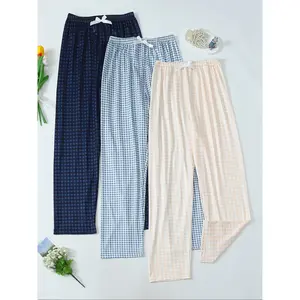 Women's Plaid Print Pajama Pants, Casual Comfy Trousers for Daily Wear, Women's Sleepwear & Loungewear for All Seasons, Pajamas Sleepwear, Pjs