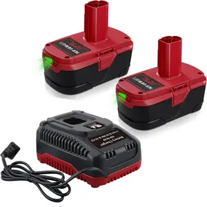 2 Pack 7.0Ah 19.2V Battery Replacement for Craftsman and Battery Charger Compatible with Lithium Cordless Power Tools Battery C3 XCP 11375 11376 130279003 1323903 1323517