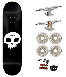 Zero Premium Skateboard with Indy Trucks, Spitfire Wheels 8.62" Single Skull