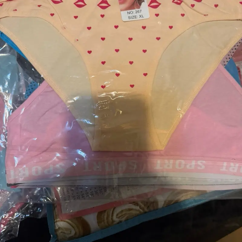 Panties XL Size 267 Hearts Pattern Comfortable and Durable Underwear for Daily Wear