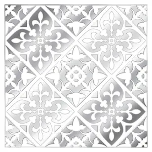 Silver and White Diamonds Peel and Stick Wallpaper Tiles - 24 Pack
