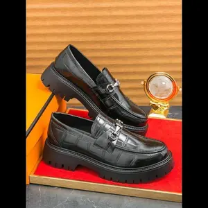 Men's Business Fashion Round Toe Slip-on Loafers, 2024 New Style Casual Comfortable Platform Loafers for Daily Wear, Lightweight Breathable Shoes for All Seasons