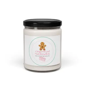 Gingerbread Marshmellow Scented Soy Candle, 9oz