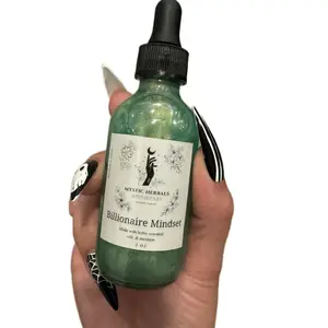 BILLIONAIRE MINDSET LUXURY BODY INTENTION OIL - Infused w/ Green Aventurine Crystals - Moisturizing Hydrating Intention Oil Body Care