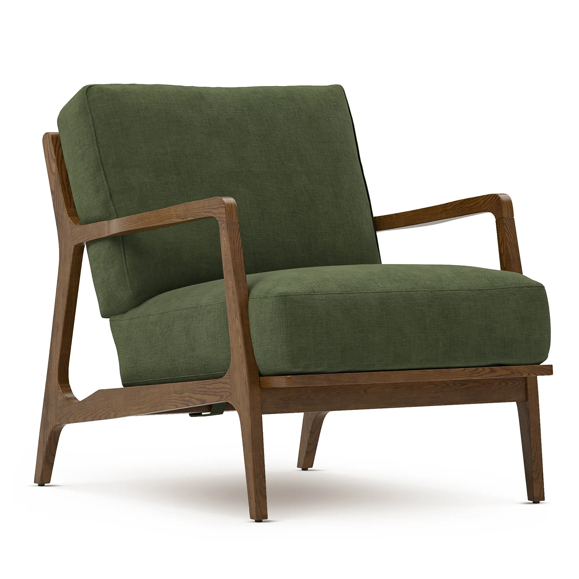 Valencia Ella Fabric Accent Chair, Olive Green