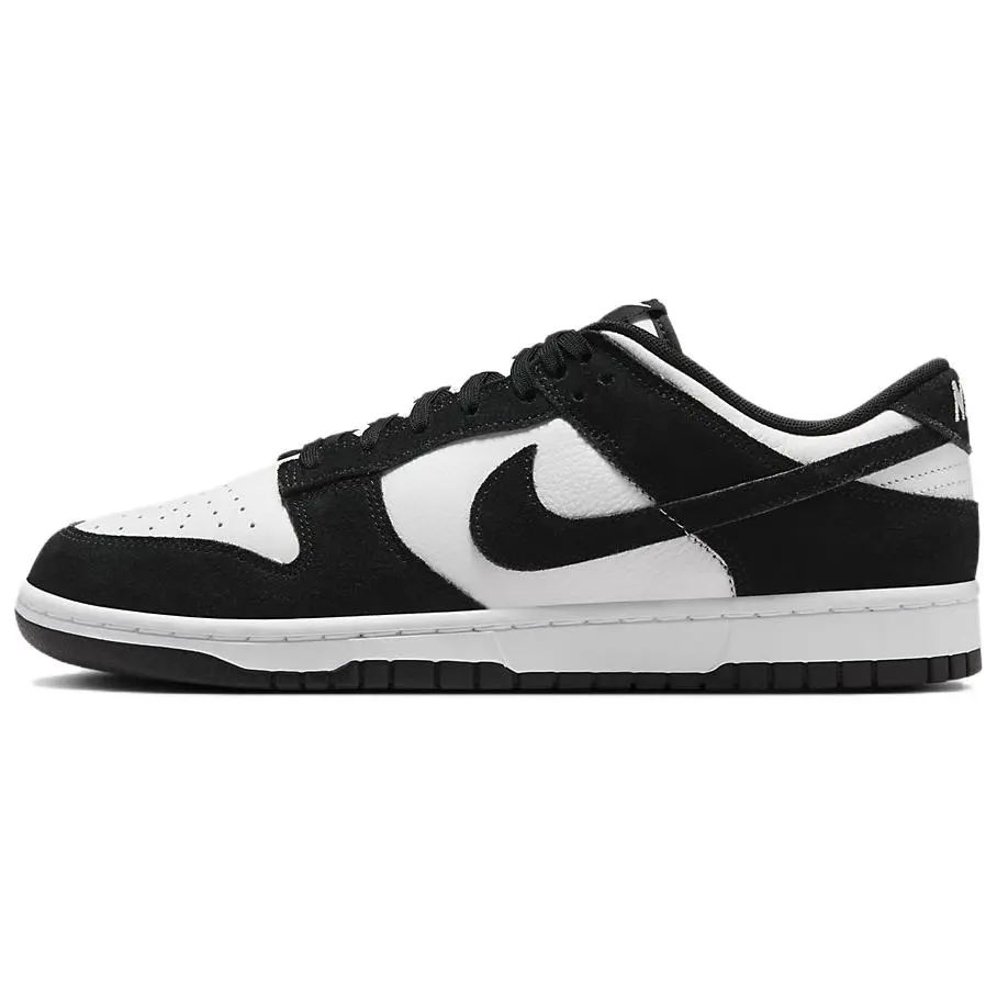 Nike Dunk Low Retro Se Suede Panda Durable Non-slip Skate Shoes Unisex Black White FQ8249-100