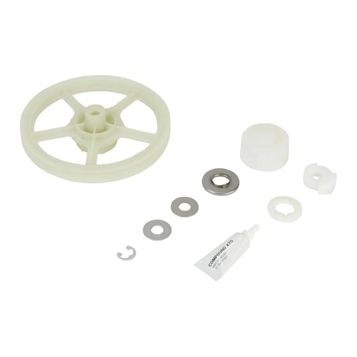 Whirlpool 12002213 Genuine OEM Washer Thrust Bearing Kit with Pulleys, Easy Install Household Appliance Replacement Part, Boosts Equipment Performance