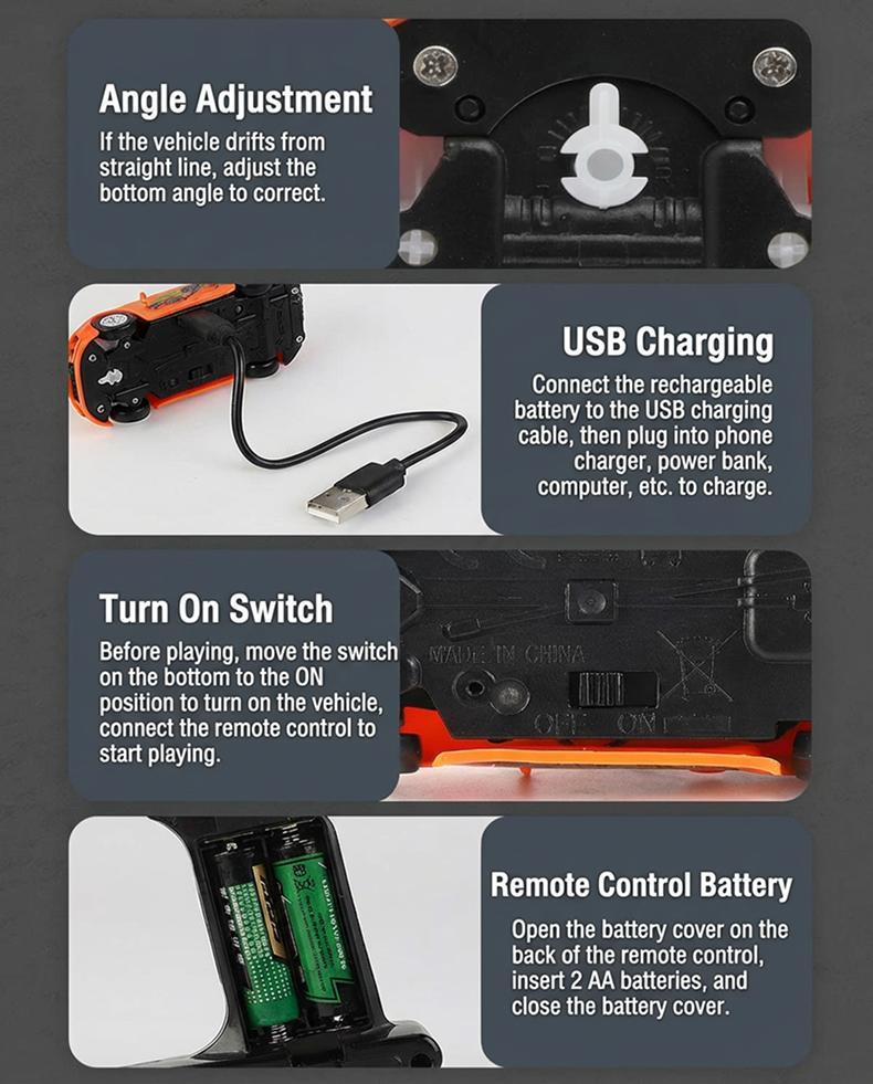 PlayGenie 1/64 RC Drift Car JDM Toyota AE86, GT86 & Supra MK4 Officially Licensed, Mini Drift Car with Detachable Body, LED Lights, Dual-Speed Mode, USB Rechargeable – Perfect Gift for Kids & Collectors