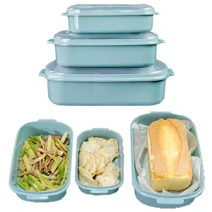 3 pieces of kitted meal containers, microwave reusable meal preparation containers with lids, lunch boxes, BPA-free plastic boxes - dishwasher safe lunch containers