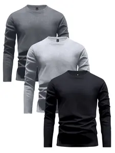 3 Pack Men's Lightweight Long Sleeve T-Shirts for Spring & Fall - Casual, Versatile Layering Pieces for Workouts, Travel, Sports, & Outdoor Activities - Great Gift for Boyfriend or Husband - Office, Fishing Gym Vacation Style Athletic Apparel Top