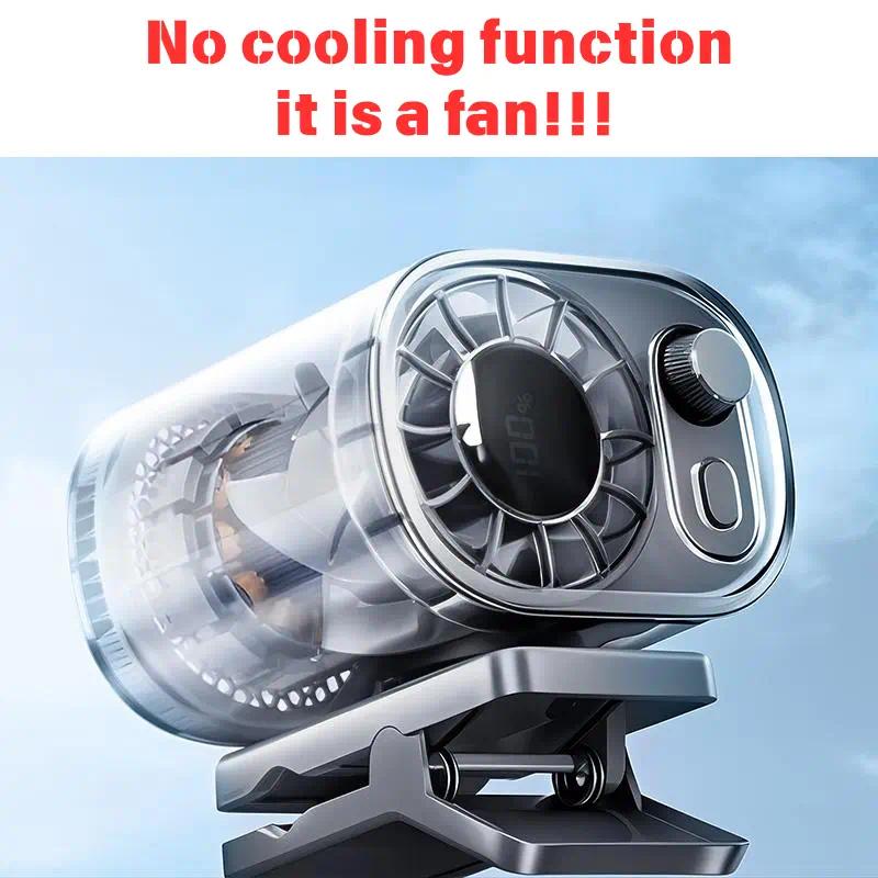 2026 New Car Clip-on Fan with LED Display 100 Speeds 360° Rotation USB Rechargeable Backseat Cooling Fan Portable Design Desktop Clip on ABS PC Material - Plates bpa-free material ceramic plate