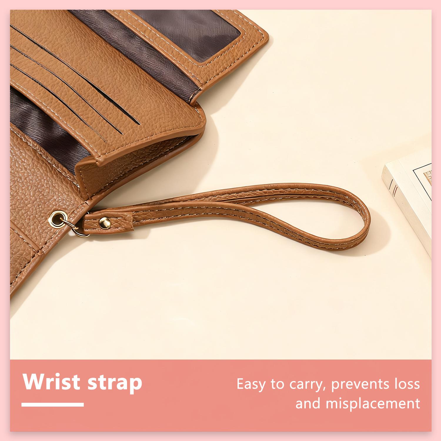 Cute Bow Wallets for Women,RFID Short Wristlet Wallet with 1 ID Flip Window and 1 Zipper Pocket,Card Holders Clutch Slim Coin Purse