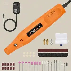 GOXAWEE Multi-Purpose Rotary Tool Kit with 105pcs Accessories, 18000rpm High-Speed Small Grinder for Sanding, Polishing, Drilling, Etching, Engraving, DIY Crafts, Reusable, Lightweight & Compact Design hand tool