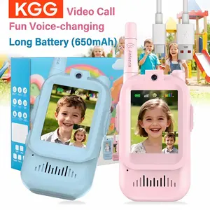 Kids Video Walkie Talkies with Fun Voice Changer & 650mAh Battery, 2.0" IPS Screen, 2.4G WiFi, Long Range Transceiver Toy for Boys Girls Outdoor Camping
