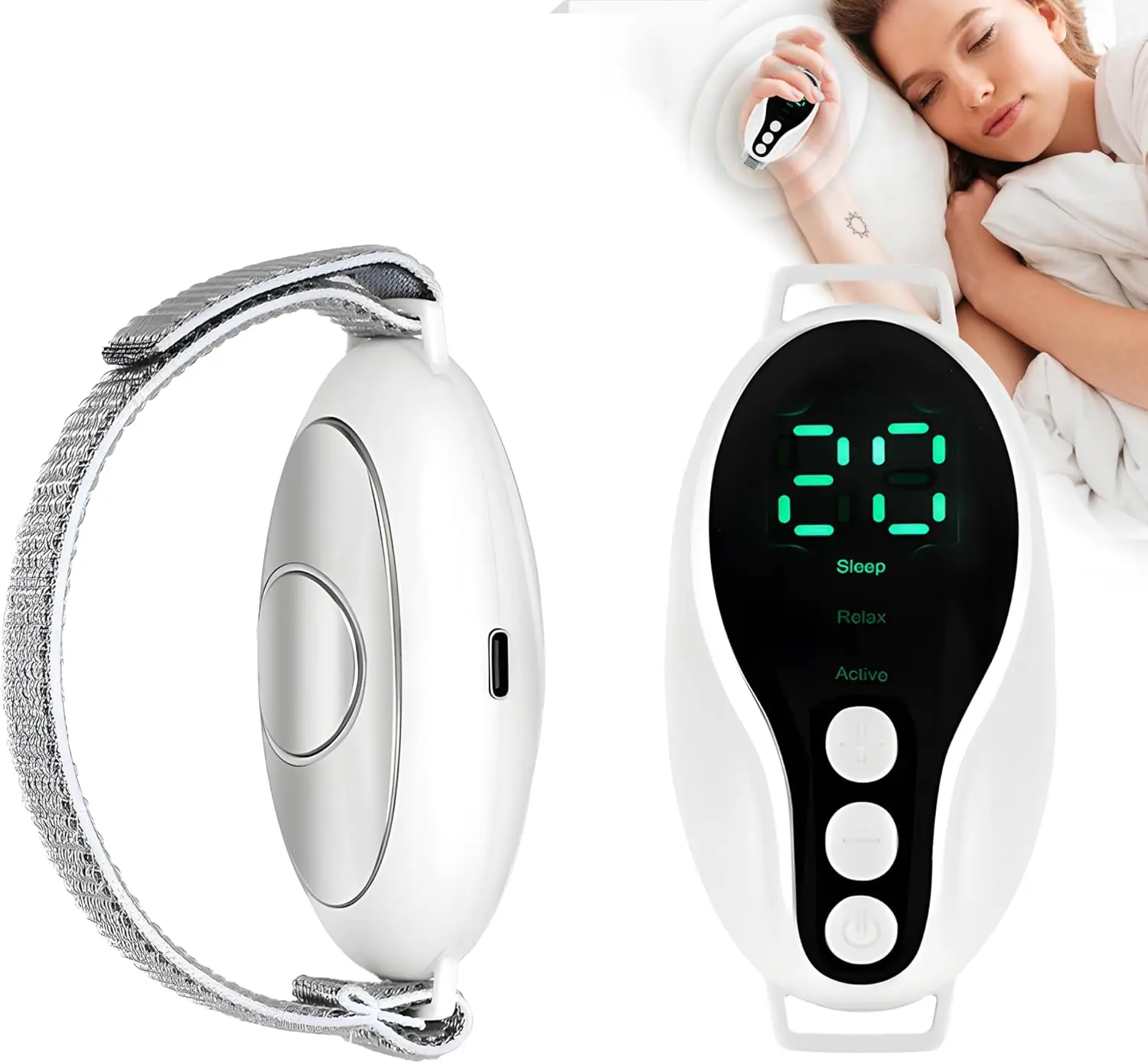 Handheld Sleep Aid Device, Anxiety Device, Relief Anxiety Help Sleep, Promotes Rest, USB Rechargeable