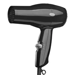 1875W Compact Hair Dryer, Lightweight Travel Hair Dryer with 2 Heat & Speed Settings, Cool Shot Button, Removable End Cap, Black