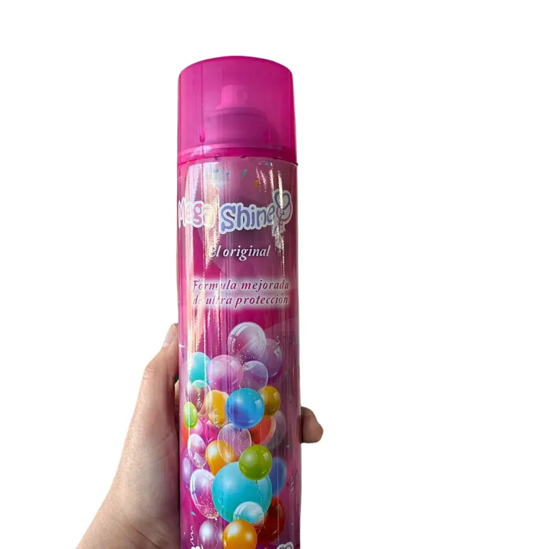 Novedades Peyma, Mega Shine, Balloon Shine Spray, Big Bottle - 570ml