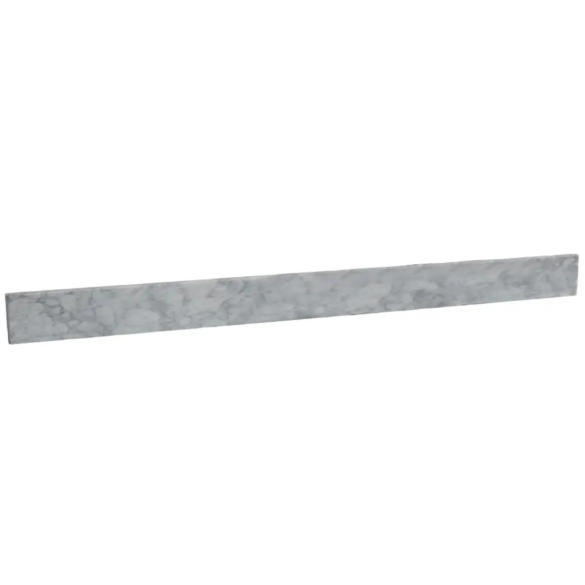 55 x 4 x 0.67 in. Glossy Carrara Marble Backsplash - White, Water Resistant, High Variation in Tone, Ideal for Bathroom Home Improvement Projects