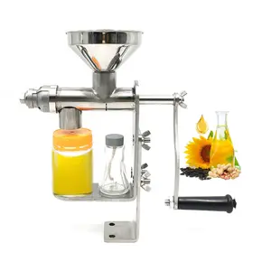 Spring new arrivals Manual Oil Press Stainless Steel Oil Press Machine Nut and Seed Oil Press Household