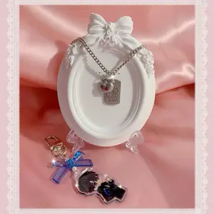 Love and Deepspace Caleb Lads Stylish Otome Video Game Kawaii Necklace + Keychain