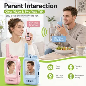 Walkie Talkie Set, Rechargeable Long Range Two-Way Radio Toy, Unisex, Outdoor Adventure, Camping, Hiking, Birthday Gift