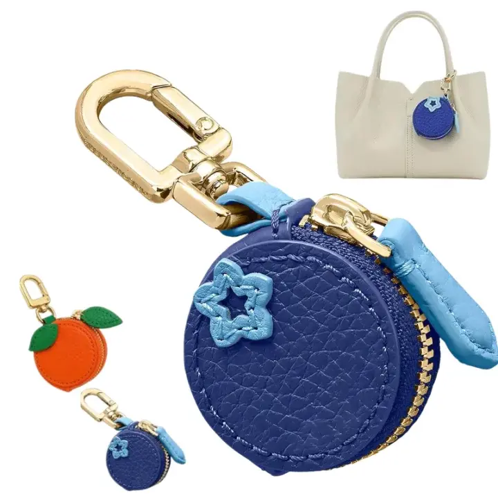 Cute Mini Fruit Bag Charm Keychain, Adorable Fruit Pendant Accessory for Handbags, Backpacks & Purses, Stylish Kawaii Bag Decor, Fun Gift for Fruit Lovers