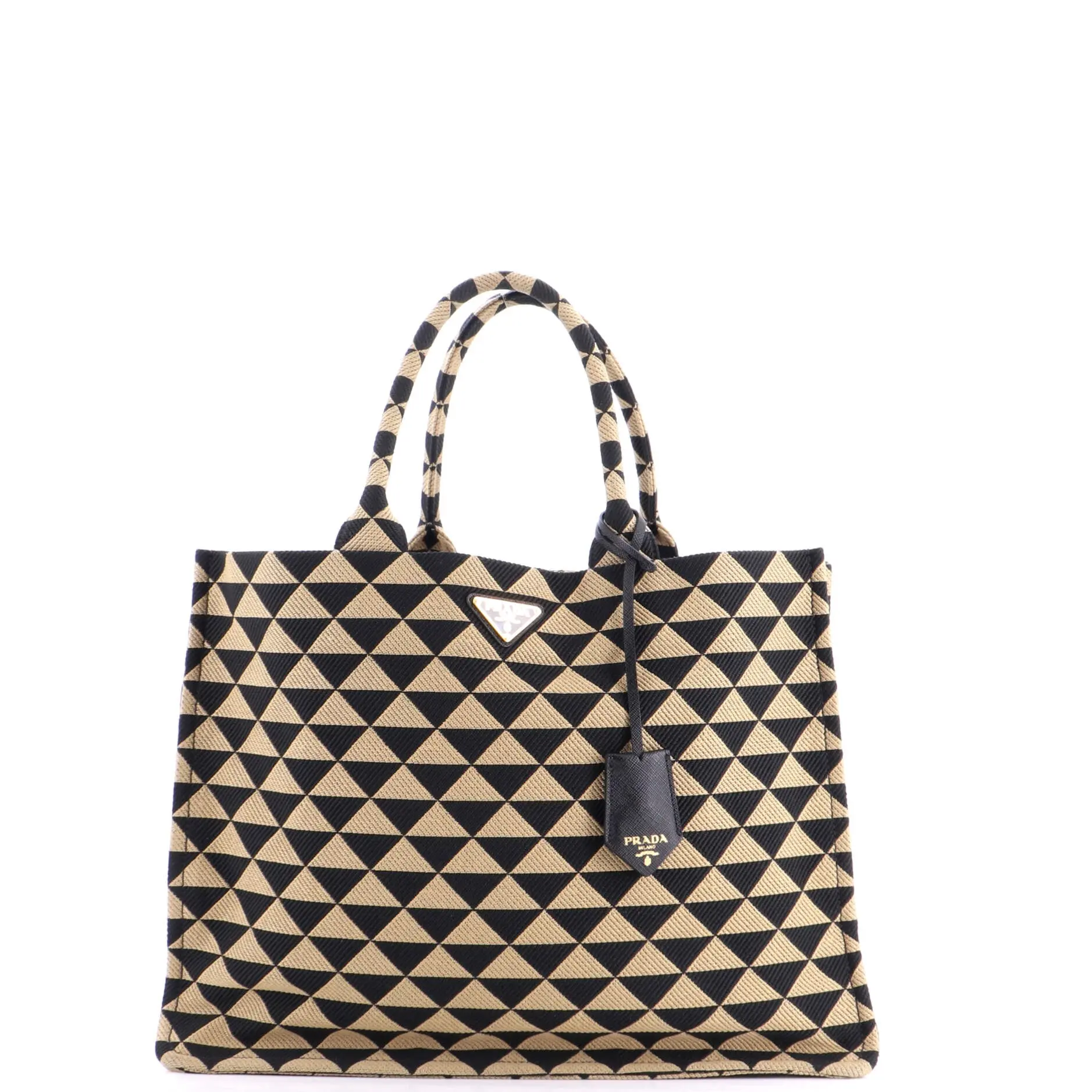 Pre-owned PRADA Jacquard Tote Bags REBAG Symbole Shopper Tote Large by Rebag