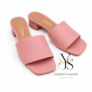 Yordy Blush Square Low Heel Sandal with Square Toe Elegant Design for Versatile Occasions Comfortable and Stylish