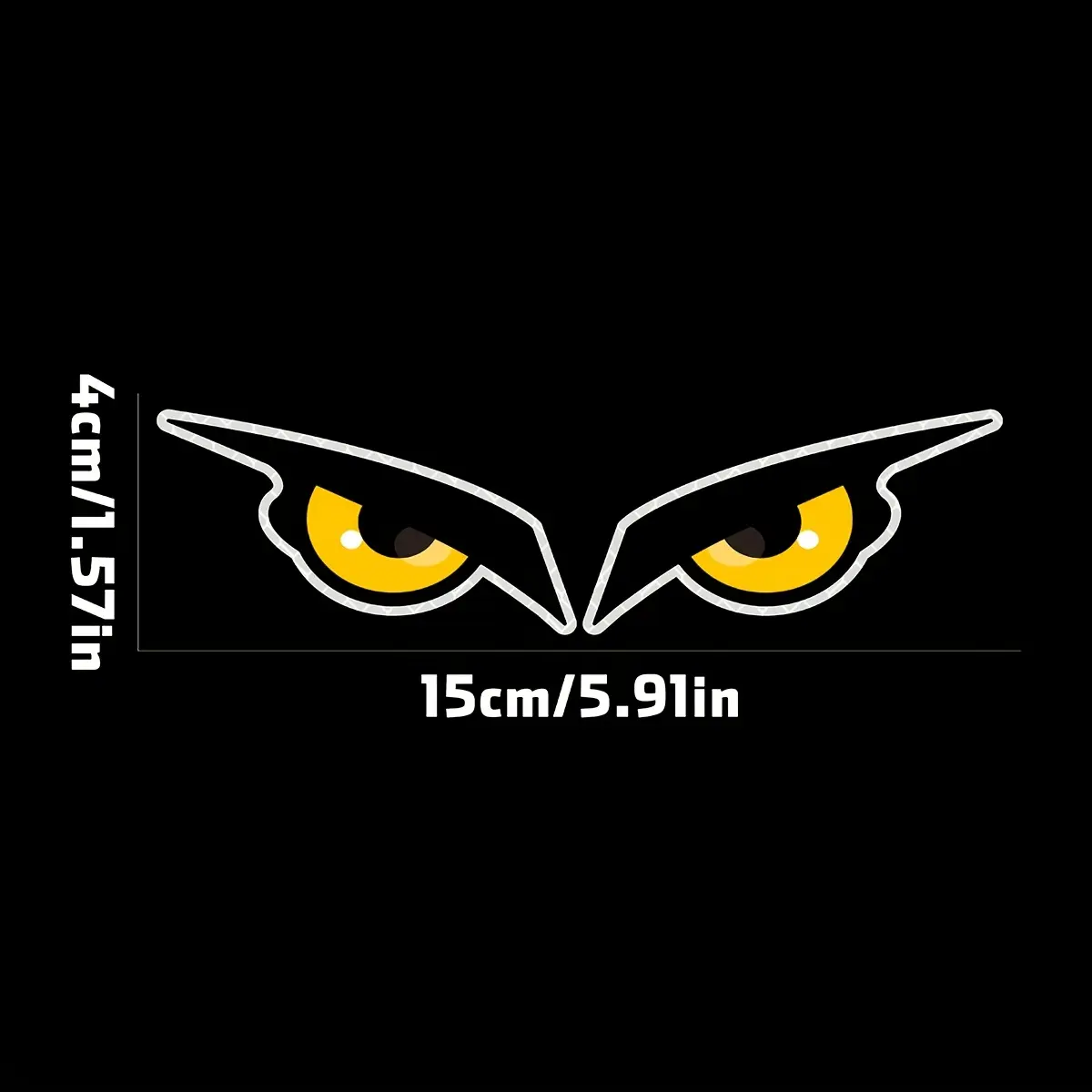 1PC Reflective Devil Eye Warning Sticker Set, Decal for cars, Suitable for Car Body/Window, Motorcycle Shell, Helmet, Night Safety Warning Decorative Decals, Waterproof & Scratch-Resistant, Add Safety Protection and Cool Personality to Your Gear
